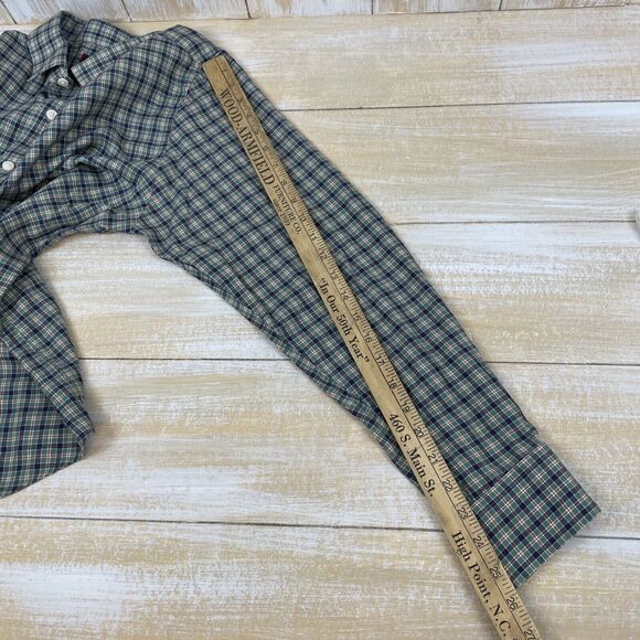 UNTUCKit Mens Large Plaid Green/ Red/Blue Long Sleeve Button Up Shirt - Picture 8 of 9
